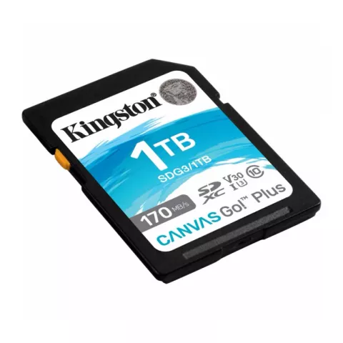 Карта Памяти 1Tb Kingston Canvas Go Plus SDXC UHS-I U3 V30 (170/90 Mb/s) SDG3/1TB