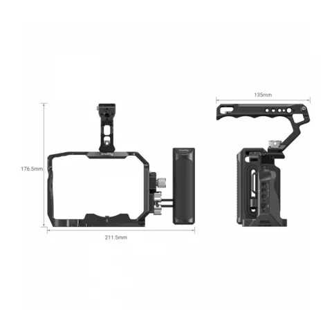 SmallRig 3669 Комплект для цифровой камеры Sony A7SIII / A7IV, клетка, 2 ручки и фиксатор кабеля