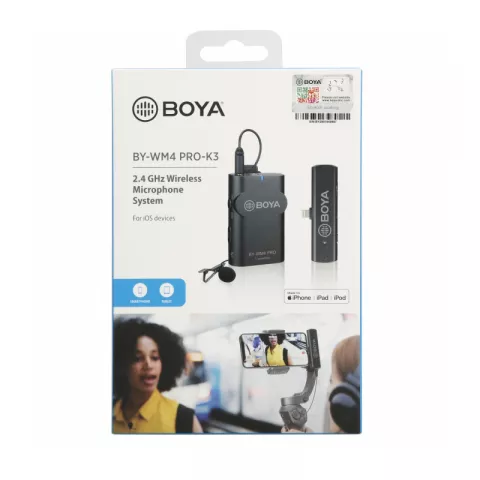 Двухканальный беспроводной микрофон для устройств с Lightning разъемом Boya BY-WM4 PRO-K3