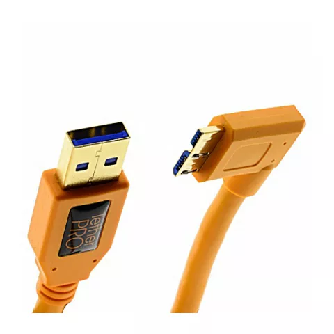 Кабель Tether Tools TetherPro USB 3.0 to Micro-B Right Angle 4.6m Orange (CU61RT15-ORG)