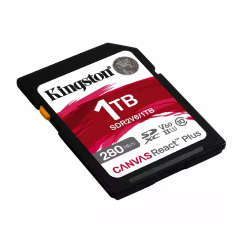 Карта памяти 1Tb Kingston Canvas React Plus SDXC UHS-II U3 V60 (280/150 Mb/s) SDR2V6/1TB