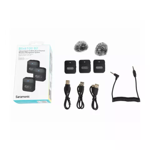 Saramonic Blink100 B2 (TX+TX+RX) Радиосистема 2,4Ггц приемник + 2 передатчика, разъем 3,5мм