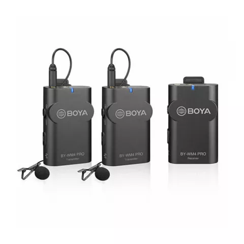 Микрофон Boya BY-WM4 Pro-K2 двухканальный беспроводной (Передатчик TX4 Pro 2шт + Приёмник RX4 Pro)