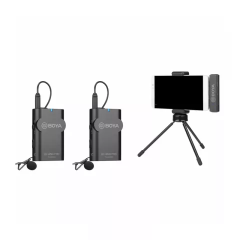 Микрофон Boya BY-WM4 Pro-К4 двухканальный беспроводной для устройств Apple с Lightning разъемом