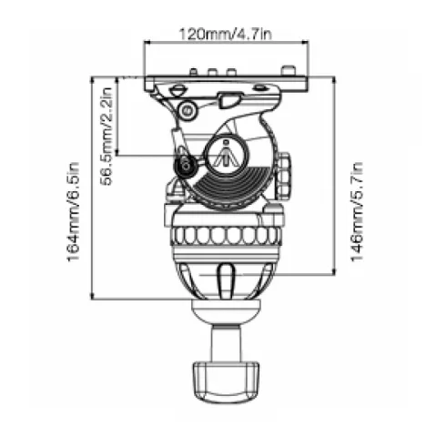 E-Image GH06 Fluid Head (75mm) Голова для видеоштатива