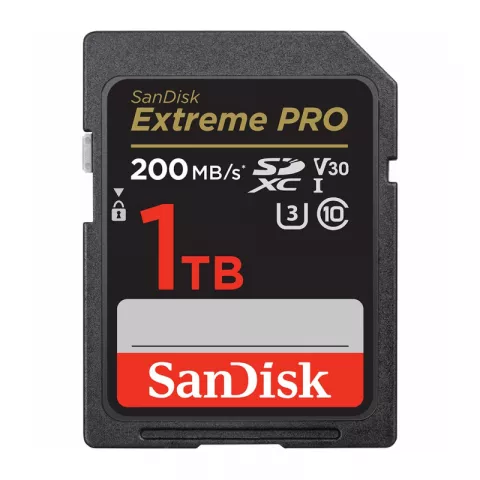 Карта памяти SanDisk Extreme Pro SDXC UHS-I Class 3 V30 200/140 MB/s 1Tb SDSDXXD-1T00-GN4IN