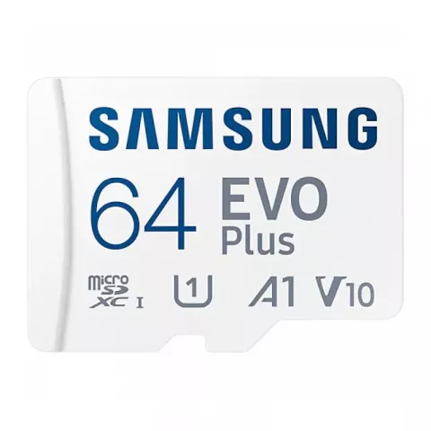 Карта памяти Samsung microSDXC Evo Plus 64Gb UHS-I U1 A1 + ADP 130Mb/s (MB-MC64KA)
