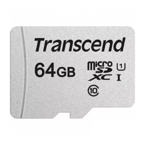 Карта памяти Transcend TS64GUSD300S-A microSDXC 64Gb class 10 UHS-I U1 45/95MB/s + SD адаптер
