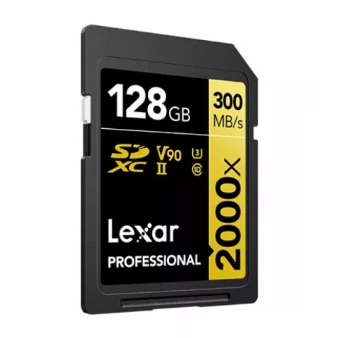 Карта памяти 128ГБ Lexar Professional 2000x SDXC UHS-II 300/260МБ/s C10 V90 U3 (LSD2000128G-BNNNG)