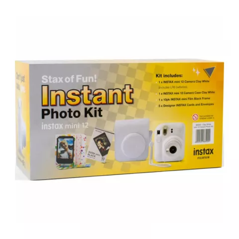 Fujifilm Instax Mini 12 Clay White Photo Kit