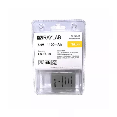 Аккумулятор Raylab RL-ENEL14 1100мАч для Nikon