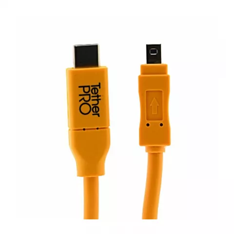 Кабель Tether Tools TetherPro USB-C to 2.0 Mini-B 8-Pin 4.6m Orange (CUC2615-ORG)