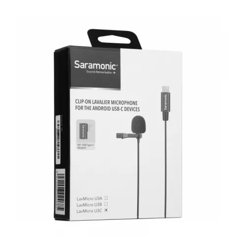 Saramonic LavMicro U3C Петличный микрофон с кабелем 6м и 2мя клипсами, разъем Type-C