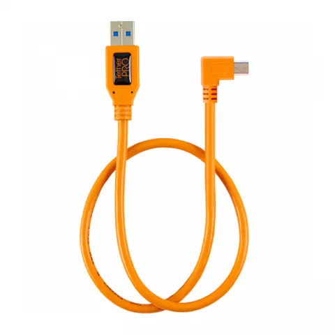 Кабель Tether Tools TetherPro USB 2.0 to Mini-B 5-Pin Right Angle Adapter 50cm Orange [CU51RT02-ORG]