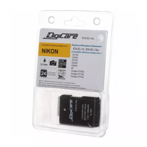 Аккумулятор DigiCare PLN-EL14a / EN-EL14, EL14a, для D3200, D3300, D5300, Df, CoolPix