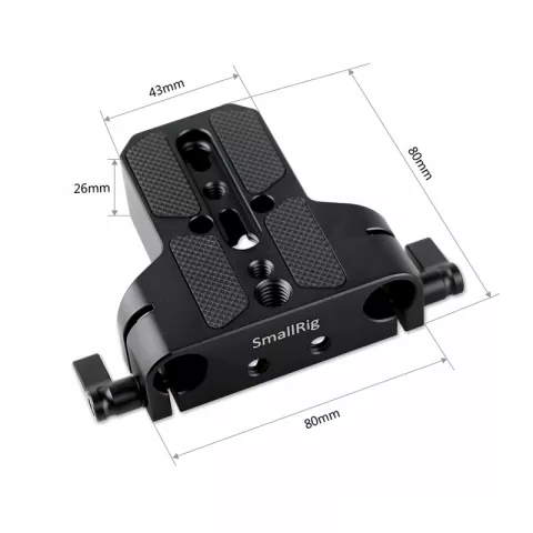Базовая площадка с креплением для направляющих Baseplate with Dual 15mm Rod Clamp SmallRig 1674