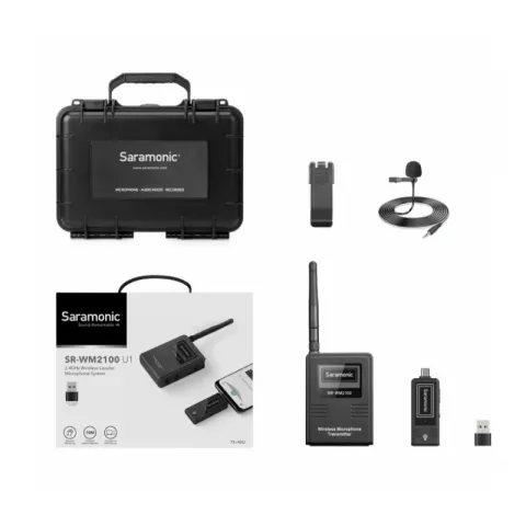 Saramonic SR-WM2100 U1 (TX + RXU) Компактная двухканальная радиосистема с разъемом USB C