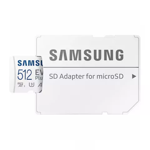Карта памяти Samsung 512GB microSDXC Evo Plus UHS-I, U3, V30, A2 130MB/s (MB-MC512KA)