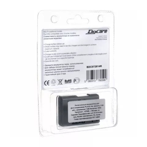 Аккумулятор DigiCare PLN-EL14a / EN-EL14, EL14a, для D3200, D3300, D5300, Df, CoolPix