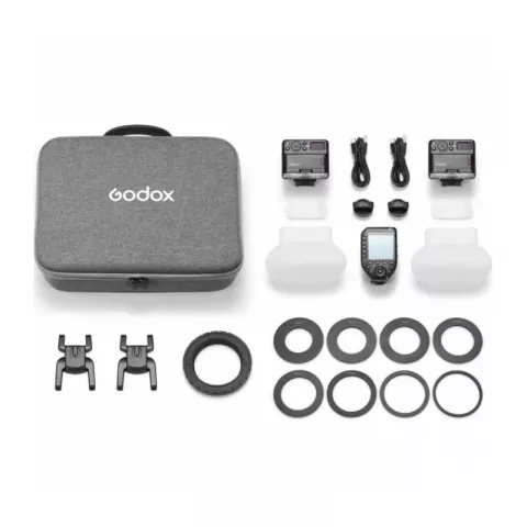 Комплект импульсных осветителей Godox MF12-DK1 для макросъемки
